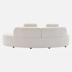 Organisches Sofa, 3-Sitzer mit Bouclé-Bezug