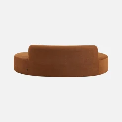 Organisch geformtes 3-Sitzer Sofa mit Chenille-Bezug