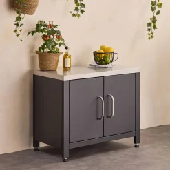 Outdoor-Küche aus Stahl L80 cm