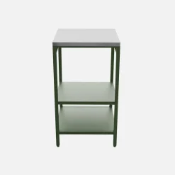 Outdoor-Küche aus Stahl mit 2 Regalböden L 49 cm