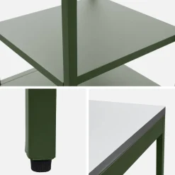 Outdoor-Küche aus Stahl mit 2 Regalböden L 49 cm