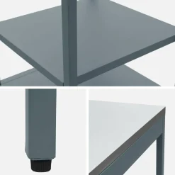 Outdoor-Küche aus Stahl mit 2 Regalböden L 49 cm