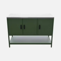 Outdoor-Küche aus Stahl mit 3 Türen, 1 Regalboden L120 cm
