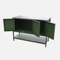 Outdoor-Küche aus Stahl mit 3 Türen, 1 Regalboden L120 cm