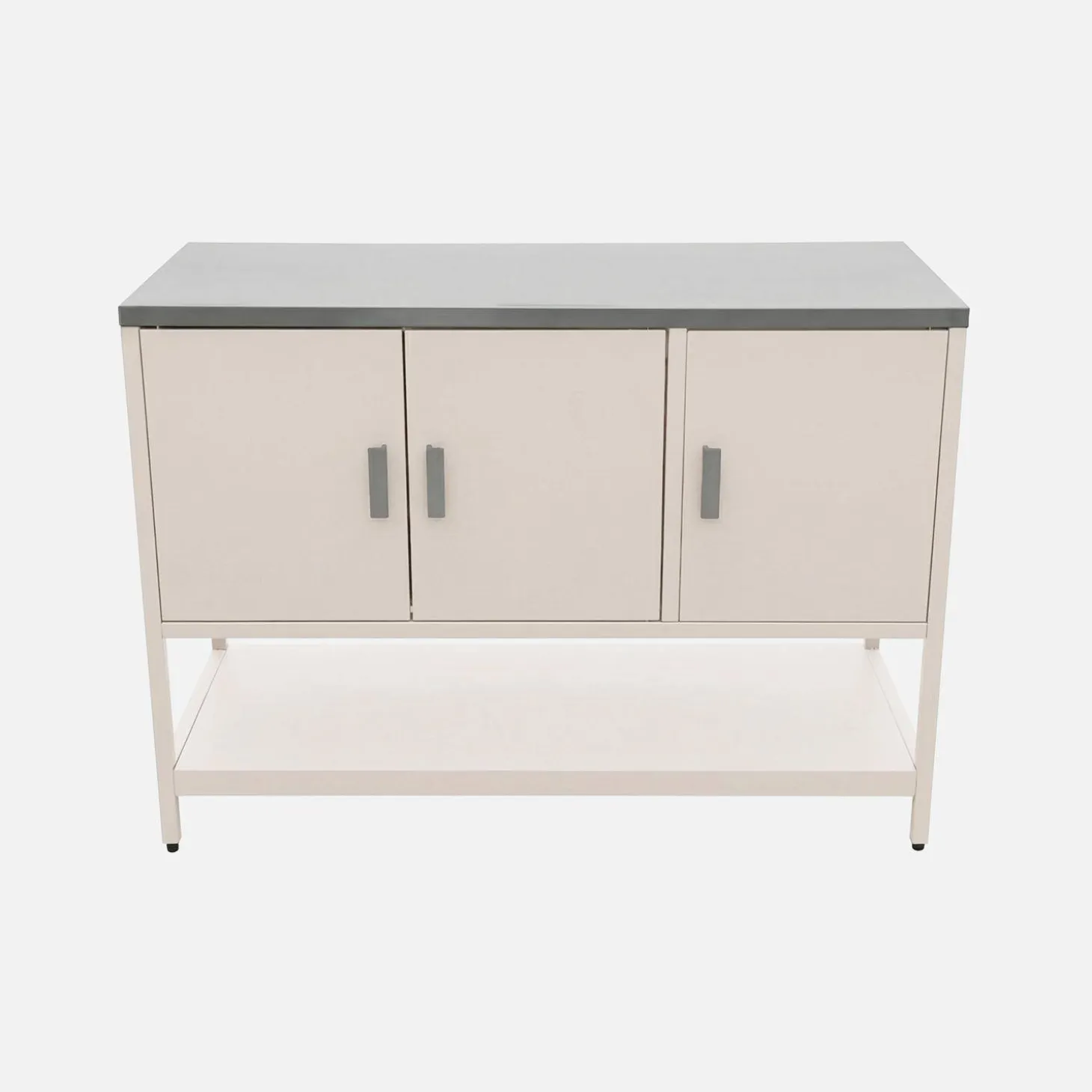 Outdoor-Küche aus Stahl mit 3 Türen, 1 Regalboden L120 cm