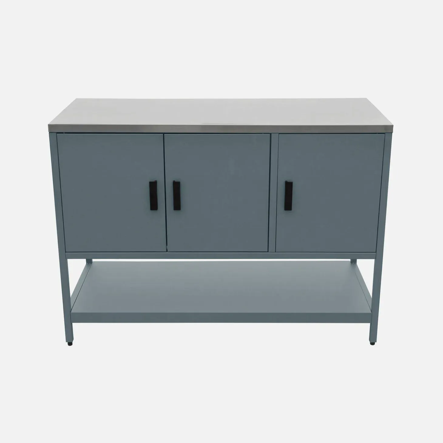 Outdoor-Küche aus Stahl mit 3 Türen, 1 Regalboden L120 cm