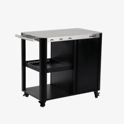 Outdoor-Servierwagen, Anrichte aus Edelstahl 94,5 cm mit klappbarer Ablage
