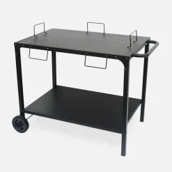 Outdoor-Servierwagen für Plancha, mit zwei Rädern