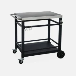 Outdoor-Servierwagen zum Grillen, schwarz