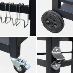 Outdoor-Servierwagen zum Grillen, schwarz