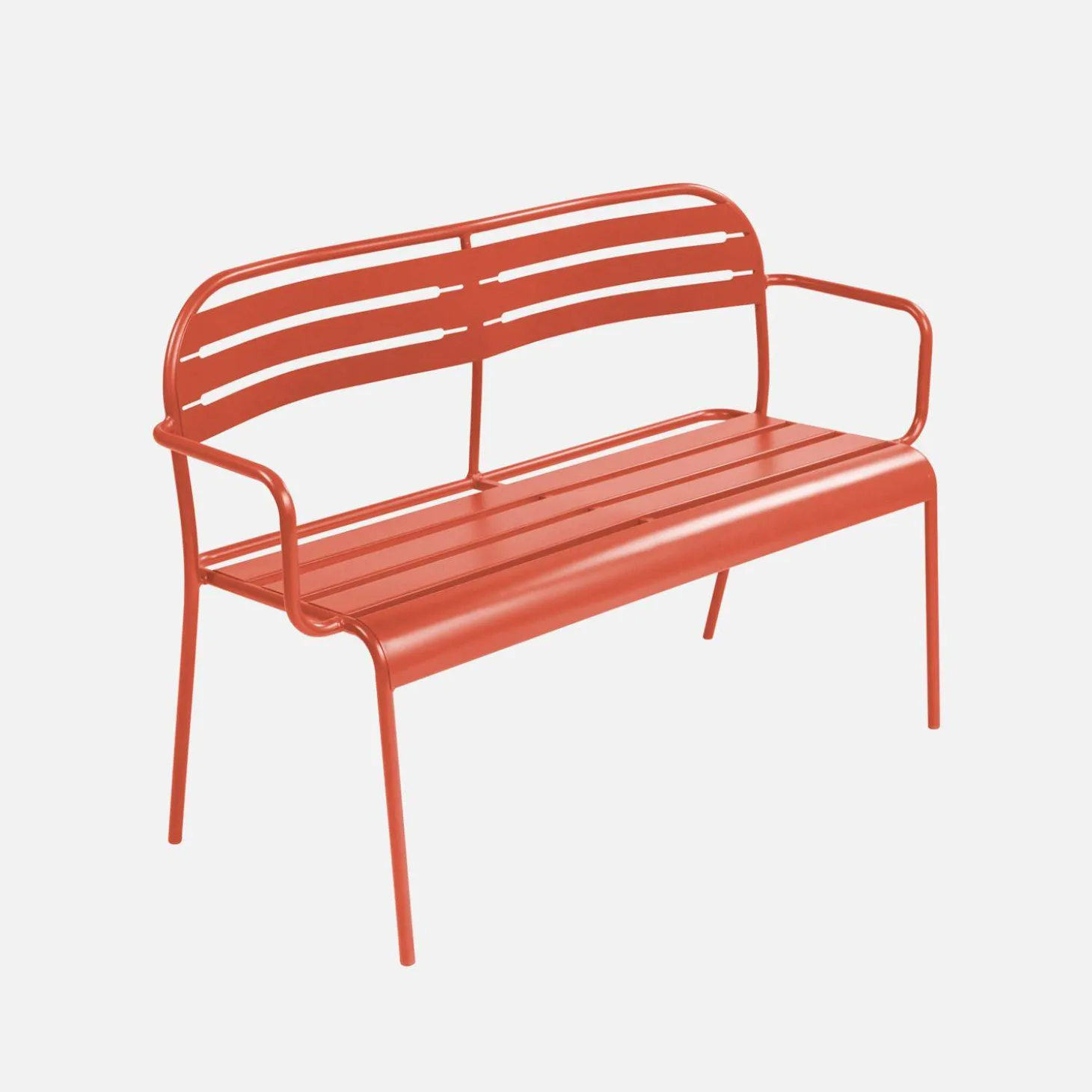 Outdoor-Sitzbank aus Stahl für 2 Personen