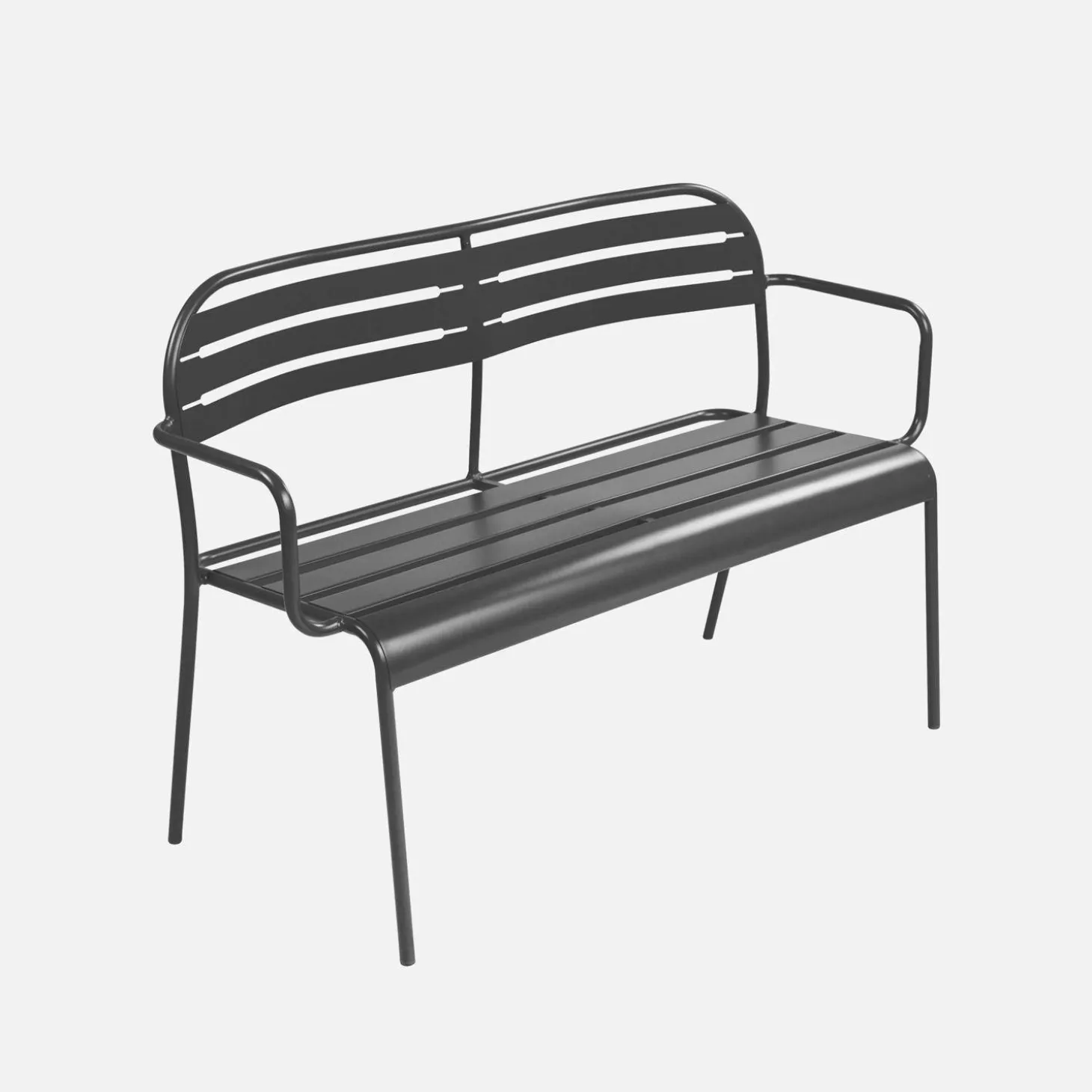 Outdoor-Sitzbank aus Stahl für 2 Personen