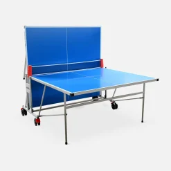 Outdoor-Tischtennisplatte premium mit 2 Schlägern und 3 Bällen + Abdeckung