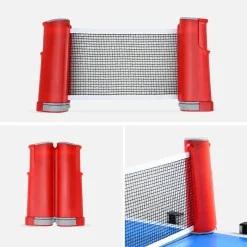Outdoor-Tischtennisplatte premium mit 2 Schlägern und 3 Bällen + Abdeckung