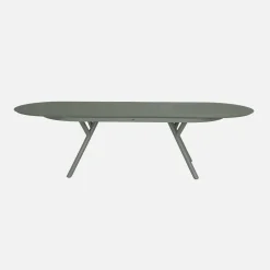 Ovaler ausziehbarer Gartentisch aus Aluminium 220/280cm für 10 Personen