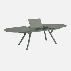 Ovaler ausziehbarer Gartentisch aus Aluminium 220/280cm für 10 Personen