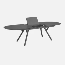 Ovaler ausziehbarer Gartentisch aus Aluminium 220/280cm für 10 Personen
