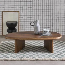 Ovaler Couchtisch aus Mangoholz