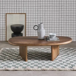 Ovaler Couchtisch aus Mangoholz