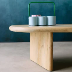 Ovaler Couchtisch aus Mangoholz