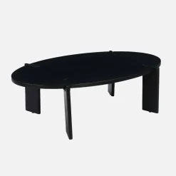 Ovaler Couchtisch aus Massivholz 120 cm