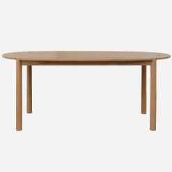 Ovaler Esstisch 180 cm aus Heveaholz für 6 Personen
