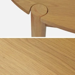 Ovaler Esstisch 180 cm aus Heveaholz für 6 Personen