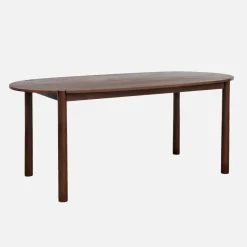 Ovaler Esstisch 180 cm aus Heveaholz für 6 Personen