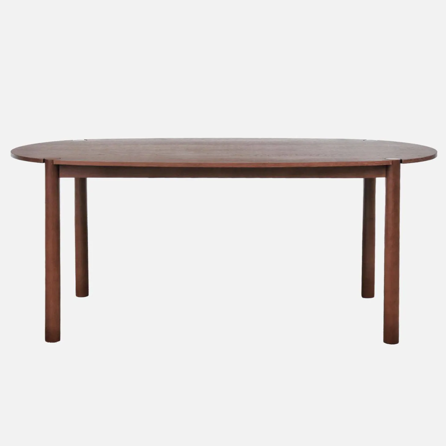 Ovaler Esstisch 180 cm aus Heveaholz für 6 Personen