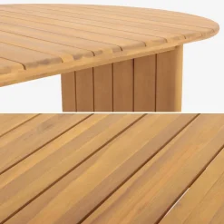 Ovaler Gartentisch aus Akazienholz 200cm für 6 Personen