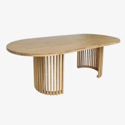Ovaler Gartentisch 220cm aus Akazienholz für 6 Personen