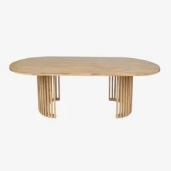 Ovaler Gartentisch 220cm aus Akazienholz für 6 Personen