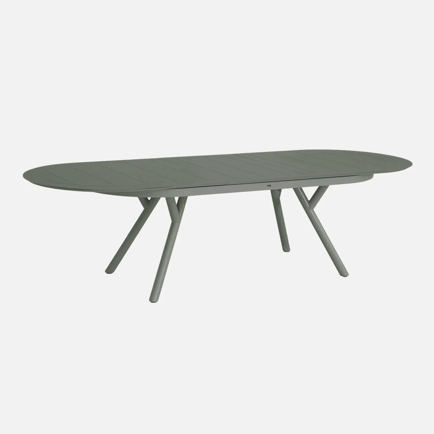 Ovaler verlängerbarer Gartentisch 220/280cm aus Aluminium + 8 Sessel