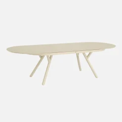 Ovaler verlängerbarer Gartentisch 220/280cm aus Aluminium + 8 Sessel