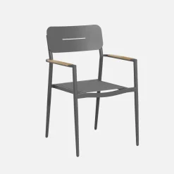 Ovaler verlängerbarer Gartentisch 220/280cm aus Aluminium + 8 Sessel