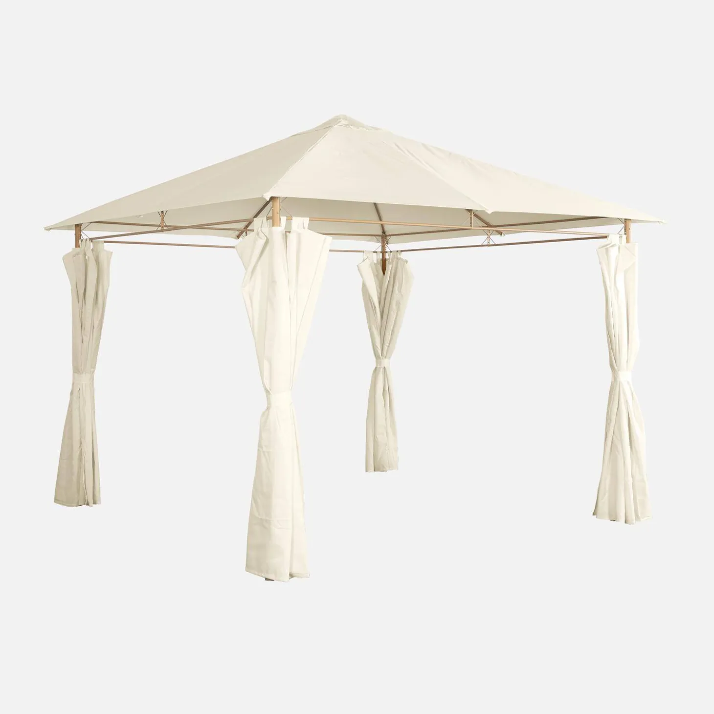 Pavillon 3 x 3 m - Laube mit Vorhängen
