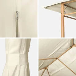 Pavillon 3 x 4 m mit Vorhängen