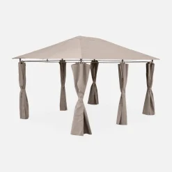 Pavillon 3 x 4 m mit Vorhängen