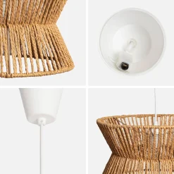Pendelleuchte mit Rattanoptik Ø 35cm