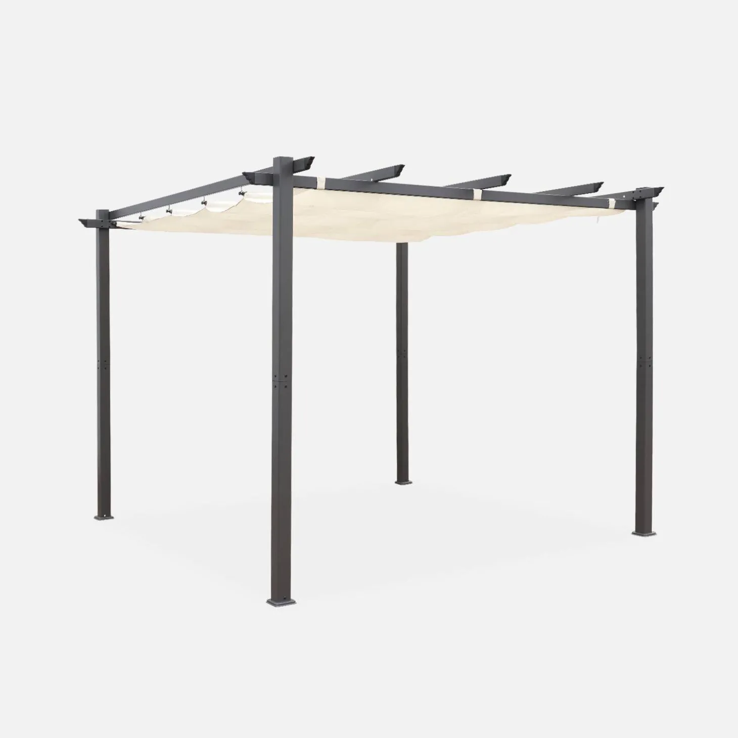 Pergola, Aluminium, 3x3m, Schiebedach