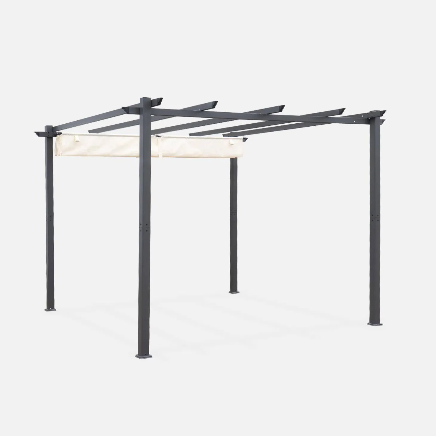 Pergola, Aluminium, 3x3m, Schiebedach