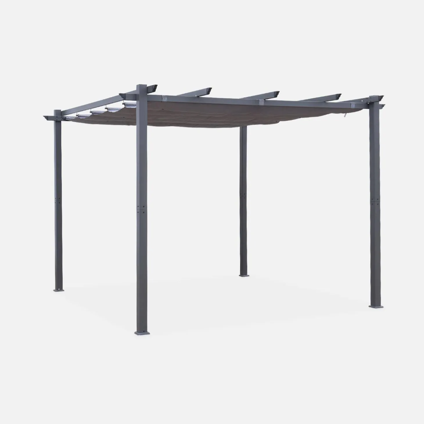 Pergola, Aluminium, 3x3m, Schiebedach