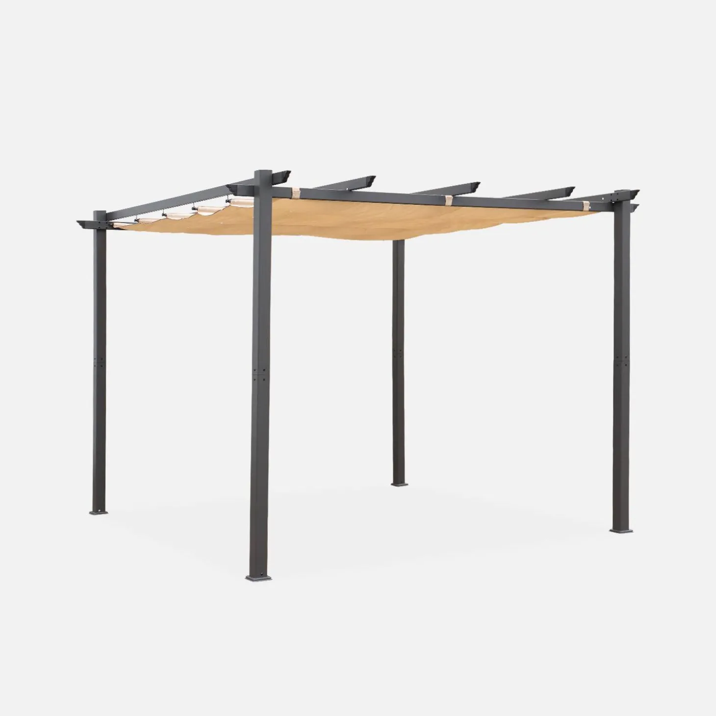 Pergola, Aluminium, 3x3m, Schiebedach