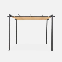 Pergola, Aluminium, 3x3m, Schiebedach