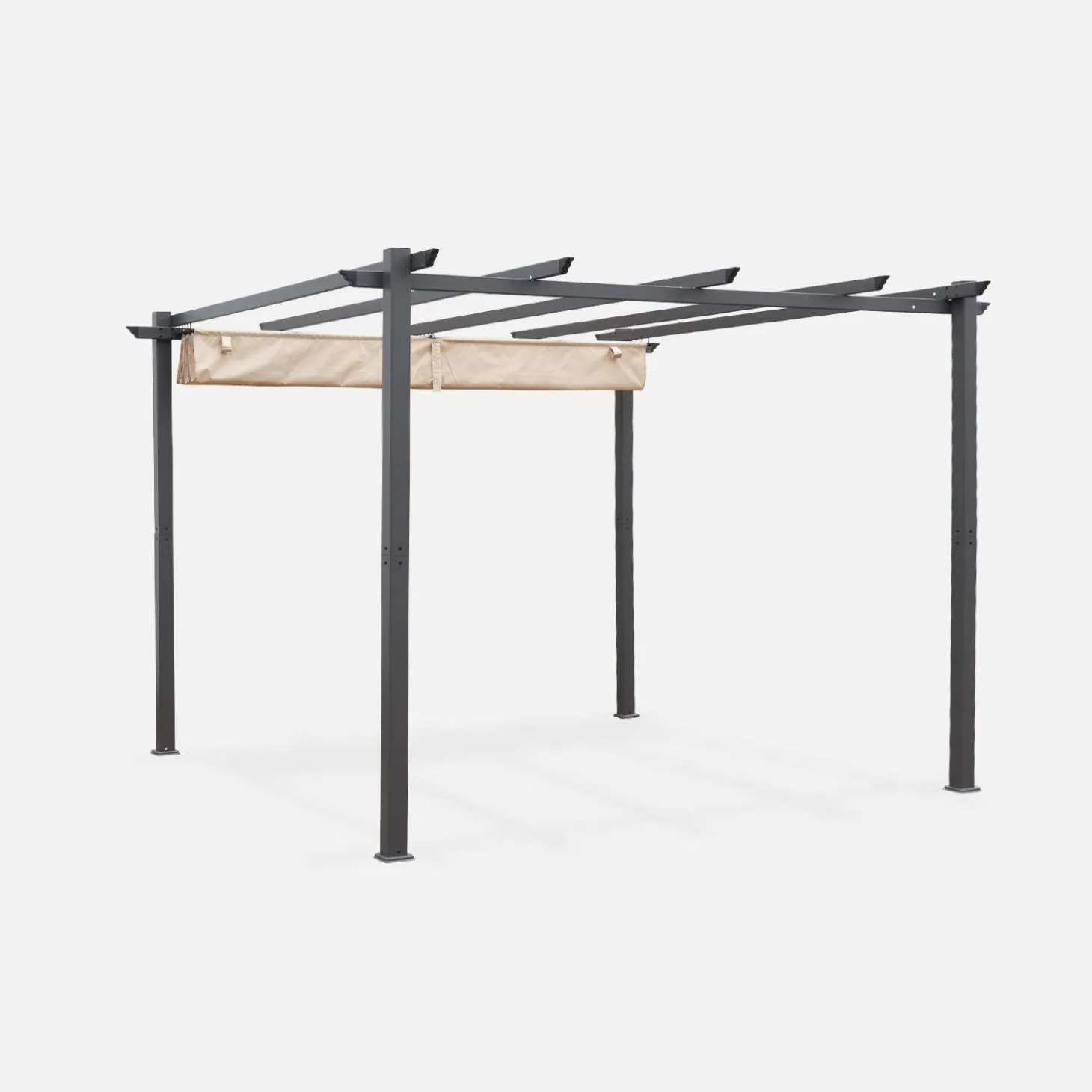 Pergola, Aluminium, 3x3m, Schiebedach