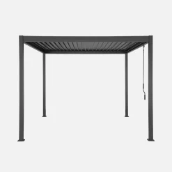 Pergola mit Lamellendach Flash 3x3m Aluminium und Stahl
