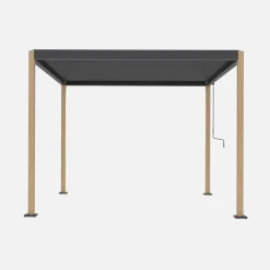 Pergola mit Lamellendach Imperial 3x3m Aluminium und Stahl