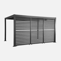 Pergola mit Lamellendach Palace 3x4m + 3 Lamellenwände 130cm