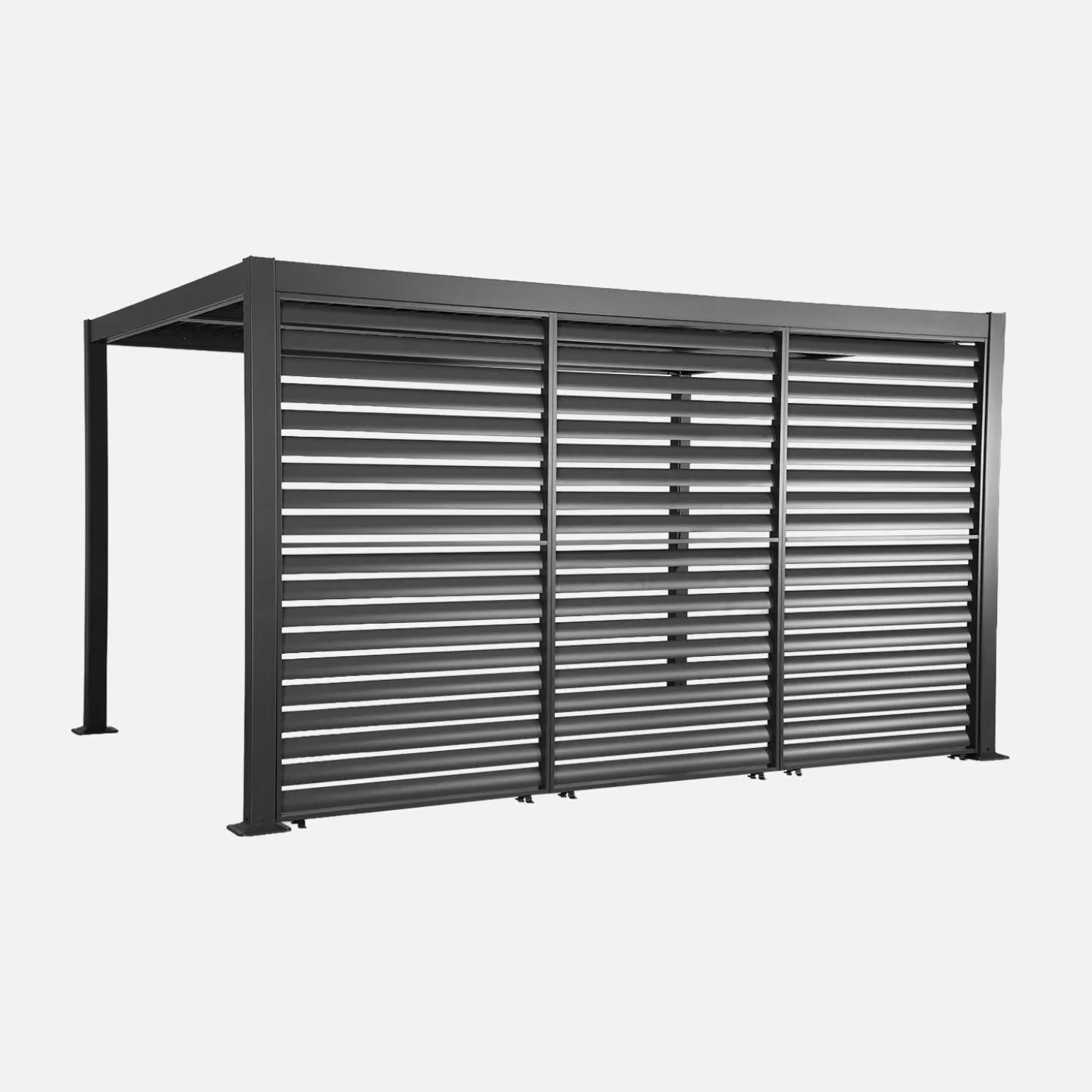 Pergola mit Lamellendach Palace 3x4m + 3 Lamellenwände 130cm