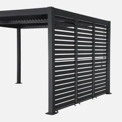 Pergola mit Lamellendach Palace 3x4m + 3 Lamellenwände 100cm